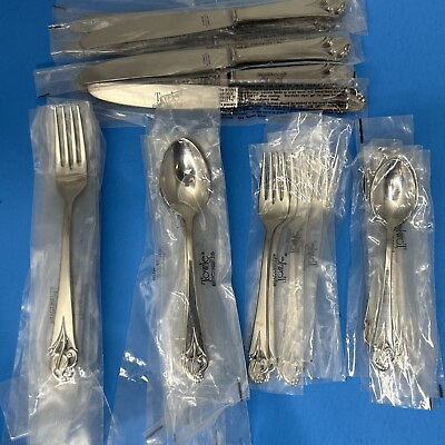 #ad Towle Stainless Steel Flatware Woodlily Glossy Germany Service for 6 NEW $279.98