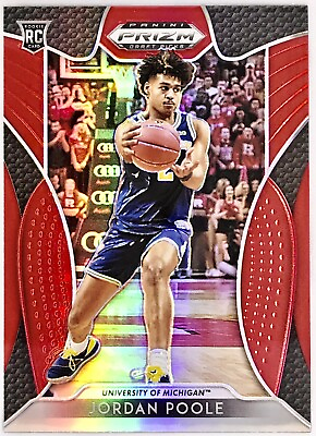 #ad 2019 20 Panini Jordan Poole Silver Red Prizm Rookie Card Golden State Warriors🔥 $22.49