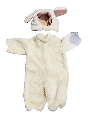 #ad Lamb sheep kids costume 6 to 9 months beige brown two pieces fuzzy $17.99