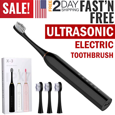 #ad Sonic Electric Toothbrush USB Rechargeable Whitening Toothbrushes Vibrating NEW $8.99
