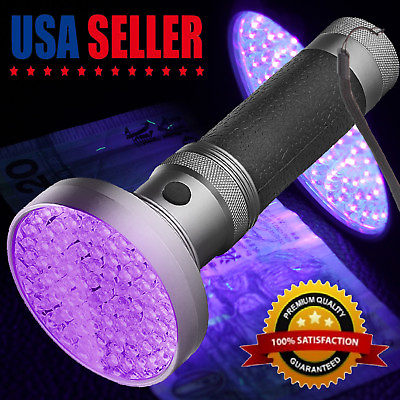 100 LED UV UltraViolet Blacklight Flashlight Lamp Torch Inspection Light Outdoor $13.29