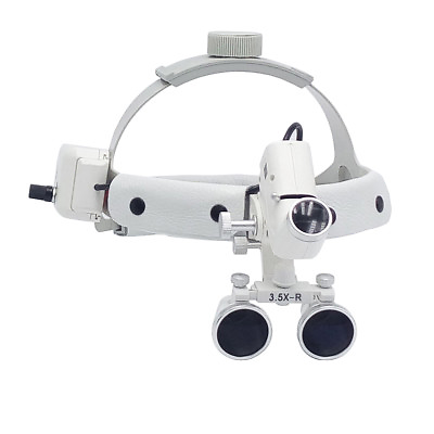 #ad Lupa de lupas binoculares con diadema quirúrgica dental 3.5X con faro LED $87.99