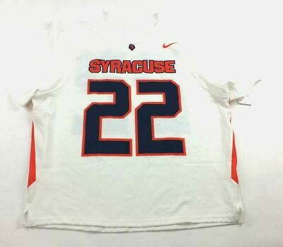 #ad Nike Syracuse Orange Untouchable Lacrosse Jersey #22 Men#x27;s L White 881250 $110 $12.60