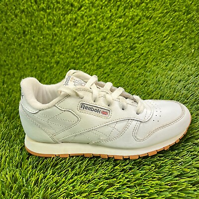 #ad Reebok Classics Leather Boys Size 13.5C White Athletic Shoes Sneakers V69622 $29.99
