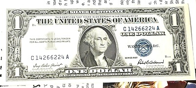 $1 SILVER CERTIFICATE BLUE SEAL NOTE GEM UNCIRCULATED BU OLD MONEY SHIPS FREE $15.99