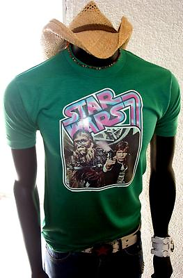 LAST1* DS VTG 12 Back Han Solo Chewbacca Star Wars story Orig 1977 NOS T Shirt L $179.99