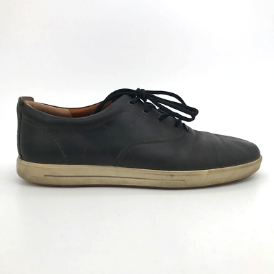 #ad Ecco Mens Fashion Sneakers Black Leather Lace Up Round Toe Casual 10 10.5 44 $33.99