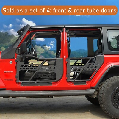 #ad 4Pcs Tube Half Door Guards for Jeep Wrangler JL Unlimited Gladiator JT 18 23 $399.99
