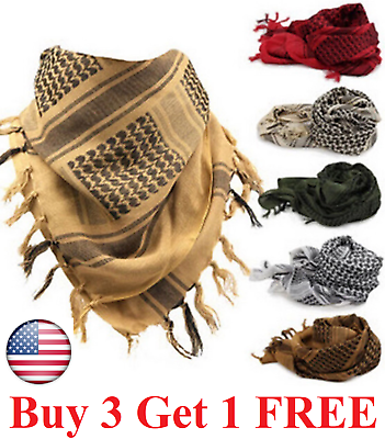 #ad Shemagh Arab Keffiyeh Military Tactical Men#x27;s Shawl Wrap Scarf Scarves 38quot; x 38quot; $6.95