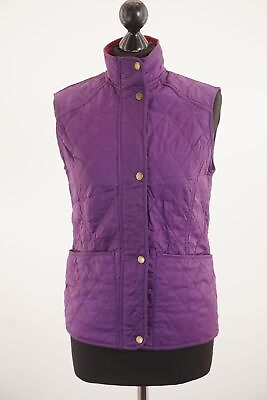 #ad Barbour Ladies Quilted Vest Summer Liddesdale Gilet 34 Purple Violet $47.40