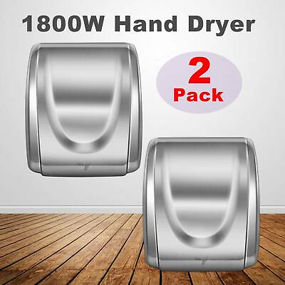 Upgraded Automatic Sensor Stainless Steel Commercial Hand Dryer 1800W 2PCS #ad $185.99