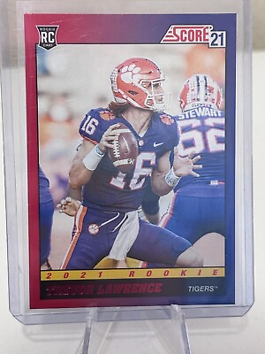 #ad 2021 Score #x27;91 Throwback Rookies Red #1 Trevor Lawrence $20.00