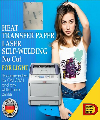 #ad Heat Transfer Paper Laser Iron On FREE STYLE NO CUT Light fabric A3 $52.99
