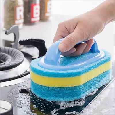 #ad Sponge Cleaning Brushes Handle Dish Sponge Brushes Floor Wall Ceramic Tile Clean $12.99