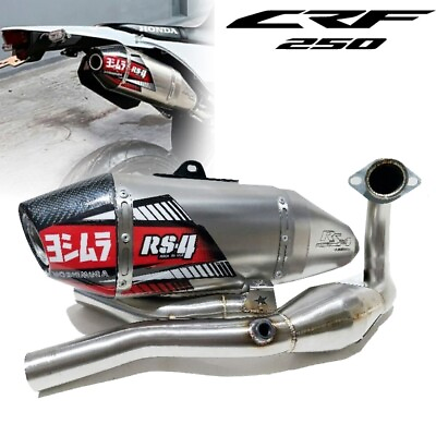 #ad FULL SYSTEM EXHAUST MUFFLER CARBON END PIPE FIT HONDA CRF250 L M RALLY 2012 2024 $286.00