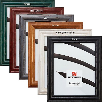 #ad Craig Frames Wiltshire Solid Wood Picture Frame 1.25quot; Wide Various Colors $66.99