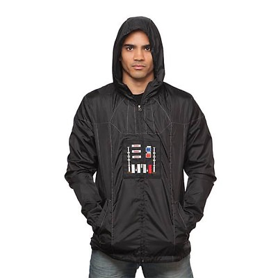 #ad Officially Licensed Star Wars Darth Vader LARGE Windbreaker Jacket Disney $29.99