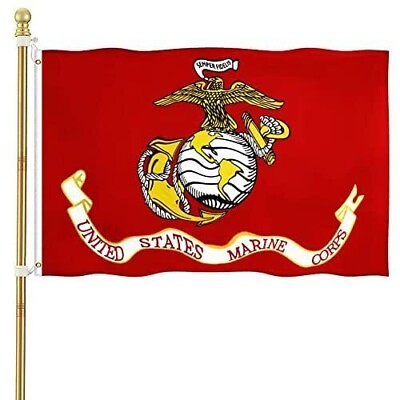 US Marine Corps USMC Military Flags 3x5 Outdoor US Marines Officially Licensed $11.88