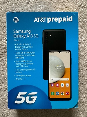 #ad New Samsung Galaxy A13 5G ATamp;T 64GB Smart Phone $129.99