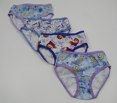 4 Pack Disney Underwear Girls Knickers Cotton Briefs Size 4 NWOT #ad $8.99