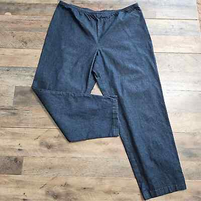#ad Eileen Fisher Side Zipper Cropped High Rise Dark Wash Denim Jeans XL $44.99