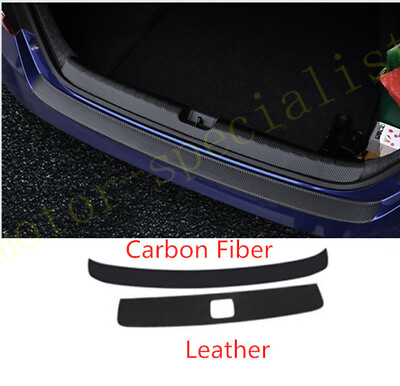 Leather Carbon Fiber Rear Bumper Guard Sill Protector For Honda Accord 2018 2022 $39.99