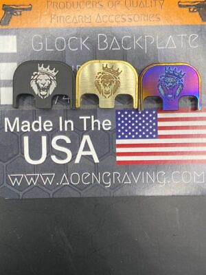 #ad King Lion Glock Backplate Choose Finish Model $32.99