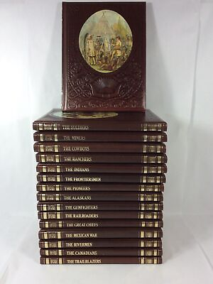 #ad Time Life The Old West Brown Leather Book Lot 16 Chiefs Miners Gunfighters $272.68