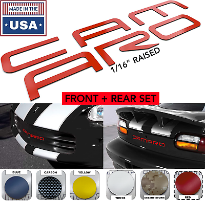 #ad RED FRONTREAR LETTERS INSERTS FOR CAMARO 1992 2002 NOT DECALS $24.75