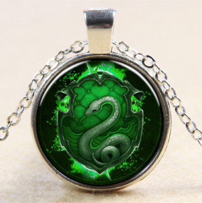 #ad GREEN SNAKE DRAGON OCCULT EVIL pendant Sterling Silver 925 plated 20quot; necklace $19.89