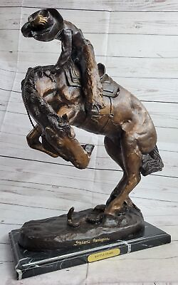 #ad Remington Bronze Sculpture quot;Rattle Snakequot; Signed Statue Cowboy Western Horse Art $1499.00