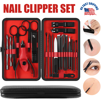 #ad 22x Nail Clippers Grooming Kit Women Men Manicure Pedicure Cutter Set Finger Toe $10.55