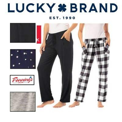 #ad Lucky Brand Ladies#x27; 2 Pack Lounge Pants Pajama Pants L11 $16.63