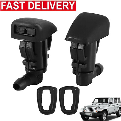 #ad 2pcs Windshield Washer Nozzle Front Left Right for Jeep Grand Cherokee 2005 2018 $5.95
