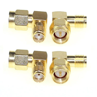 #ad Lot SMA Male To SMA Female RF Connector Coax Adapte Plug Jack Right Angle 90 deg $37.99