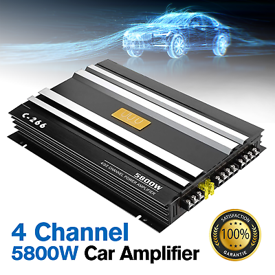 #ad 5800W Watt Car Truck Amplifier Stereo Audio 4 Channel Speaker Amp System Device $54.59