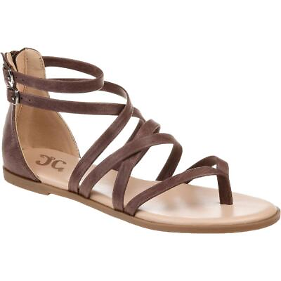 Journee Collection Womens Zailie Faux Leather Gladiator Sandals Shoes BHFO 3611 $13.99