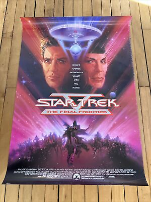 #ad Vtg 1989 STAR TREK V Original Poster 27 X 40 Paramount Pictures Movie Poster $40.00