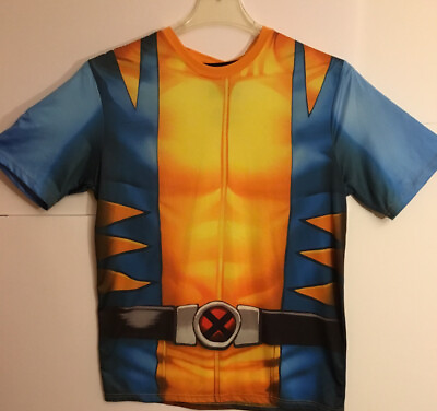 VTG MARVEL Men’s Short Sleeve Shirt SUPERMAN Large BlueYellow Orange $14.00