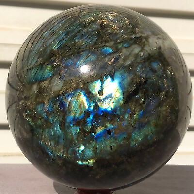 #ad 7.18lb Natural labradorite ball rainbow quartz crystal sphere gem reiki healing $199.00