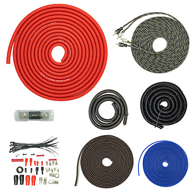 #ad SoundBox T4AW R 4 Gauge Amp Kit Complete Amplifier Install Wiring Cable 4500W $24.95