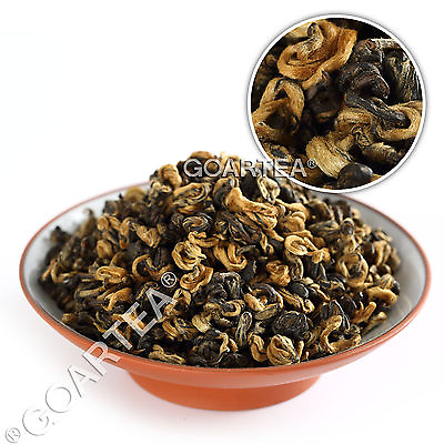 GOARTEA Supreme Yunnan Black Tea Fengqing Dian Hong Dianhong Snail Golden Buds $11.98
