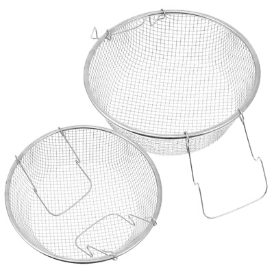 #ad 2 Pcs food strainer presentation wire skimmer food strainer basket Kitchen $37.87