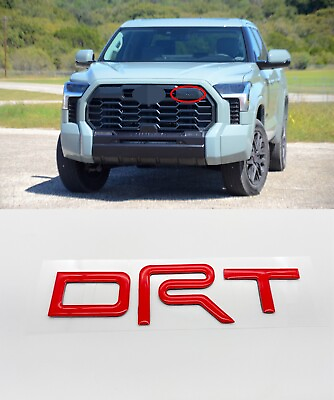 #ad Red RAISED UPPER GRILLE TRD LETTERS FOR TOYOTA TUNDRA 2022 2024 $18.88