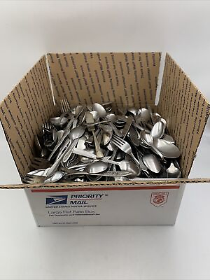 35lbs of Stainless Flatware Various Patterns amp; Makers FOR CRAFTS Not perfect $89.95