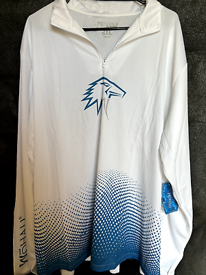 NWT Wohali Fishing Outfitters Pullover Size 2XL Sun Protection White Aqua $59.95