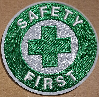 #ad Safety First embroidered Iron on patch $7.00