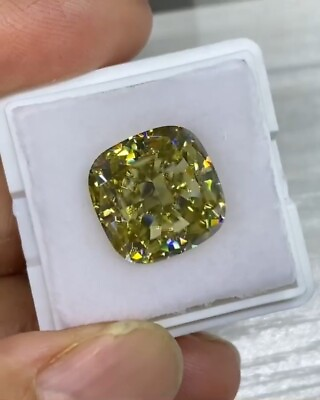 #ad 3 crt Yellow color D Grade Cushion Cut Loose Diamond Stone VVS1 GRA Certificate $100.00