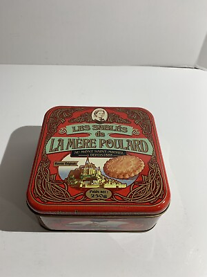 #ad #ad Les Sables de La Mere Poulard Cookie Biscuit Tin Mont Saint Michel Retro look $16.99