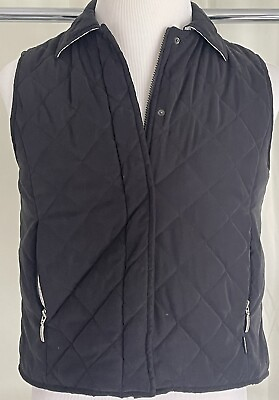 #ad Barbour Women’s Quilted Vest Black 10 $39.99